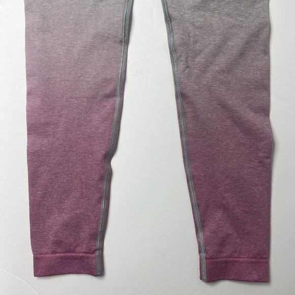 Gymshark Gray Pink Ombre Seamless Cropped Leggings Size S - Picture 5 of 10